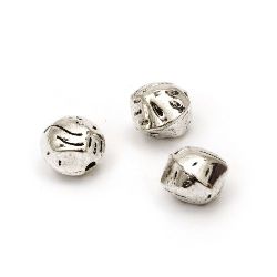Metal bead 7x7 mm hole 1.5 mm color old silver -10 pieces