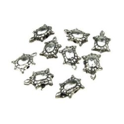 Jewellery stringing element turtle 12 х 8 x 4  mm -20 grame ~122 pieces
