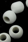 Χάντρα στρόγγυλη παστέλ 8 ~ 9x6 mm τρύπα 3 mm λευκό -20 γραμμάρια ~ 97 τεμάχια