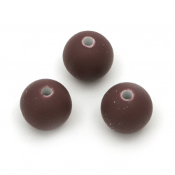Acrylic ball bead for jewelry making 12 mm hole 2 mm color pastel burgundy - 20 grams ~ 20 pieces