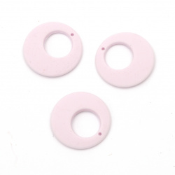 Acrylic circle pendant  for jewelry making 25x4 mm hole 1 mm color  pastel pale purple - 5 pieces
