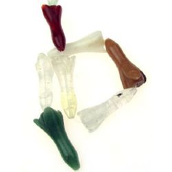 Stoc epuizat. Primeste notificare pe email cand produsul revine in stoc Șir mărgele din piatră semiprețioasă floare Assorte 45x18 mm ~ 9 bucăți
