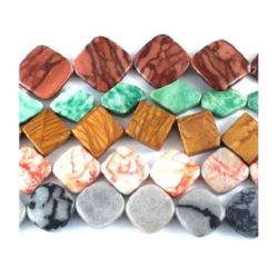 Stoc epuizat. Primeste notificare pe email cand produsul revine in stoc Perle de coarde piatră semiprețioasă ASORTE 15 ~ 40x10 ~ 35x4 ~ 7 mm ~ 40 cm