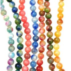 Not Available Online. You can also buy at EM ART stores and at +359 884 000 893 Gemstone Beads Strand, Jade, Round, Mixed color, 10mm, ~38 pcs