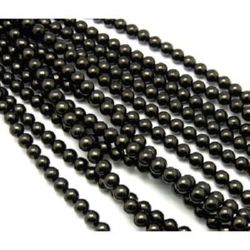 Șir mărgele piatră semiprețioasă Bile cuart fumuriu 8 mm ~ 51 bucăți