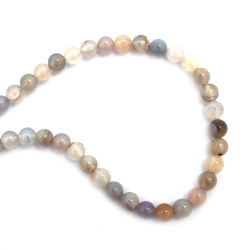 String of semi-precious stone beads, Blue Lace Agate Mix, 8 mm, approximately 47 pieces