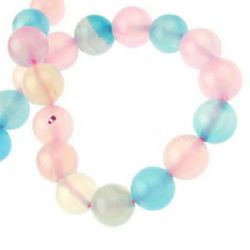 Beautiful Assorted Agate Beads Strand – 10 mm Round ~38 pcs, Perfect for Bold and Creative Jewelry Designs