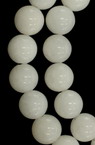 Gemstone Beads Strand, Natural Jade, Round, White, 12mm, ~32 pcs