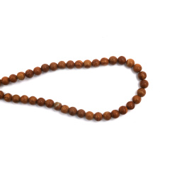 String of Semi-Precious Stone Beads Natural WOOD JASPER, Ball: 4 mm ~ 85 pieces