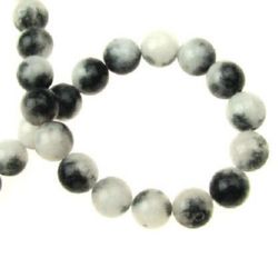 Stoc epuizat. Primeste notificare pe email cand produsul revine in stoc Șir demargele piatră semiprețioasă JADE bile alb-negru 8mm ~ 48 bucăți