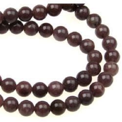Gemstone Beads Strand, Aventurine, Round, Purple, 6mm, ~60 pcs
