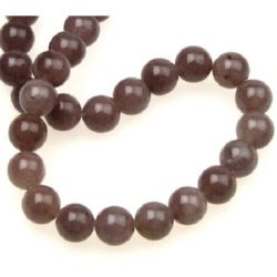Gemstone Beads Strand, Aventurine, Round, Purple, 8 mm ~45 pcs
