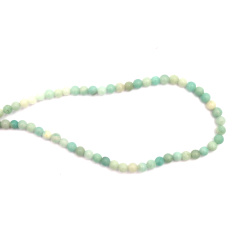 String of Semi-Precious Stone Beads AMAZONITE Class A, Ball: 4 mm ~ 87 pieces