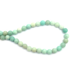 String of Semi-Precious Stone Beads AMAZONITE Class A, Ball: 8 mm ~ 46 pieces