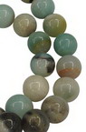 Наниз мъниста полускъпоценен камък АМАЗОНИТ първо качество топче 6 мм ~62 броя