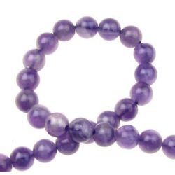 String beads semi-precious stone AMETIST ball 6mm ~73 pieces