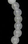 String of semi-precious stone, WHITE AGATE, 4 mm, round beads - approximately 92 pieces