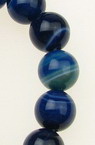 Șir de mărgele din piatră semiprețioasă  AGAT STRIP  albastru cer 10 mm ~ 38 bucăți