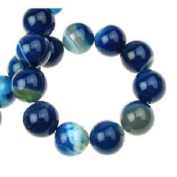 String beads semi-precious stone AHAT STRIP sky blue ball 14 mm ~ 27 pieces