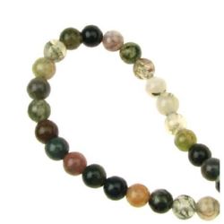 Natural Indian Agate Round Beads Strand 4mm, hole 0.8mm ~ 99 pcs