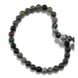 Natural Indian Agate Round Beads Strand 8mm ± 47 pcs
