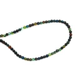 Natural Dyed Agate Round Beads Strand,  Aqua 6 mm ~ 63 pcs