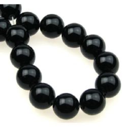 Natural, Black Agate Round Beads strand 12 mm ~ 32 pcs