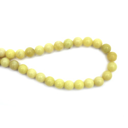 Gemstone Beads Strand, Jade, Round, 10mm ~37 pcs