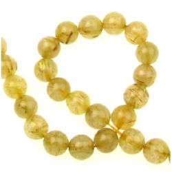 Not Available Online. You can also buy at EM ART stores and at 0884400631 Natural, Rutilated Quartz Round Beads Strand 8mm ~ 47 pieces