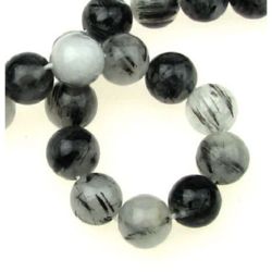Natural Semi-precious Gemstone Beads String / TOURMALINE QUARTZ class A 10 mm ~40 pieces