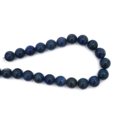 Gemstone Beads Strand, Lapis Lazuli, Round, 10mm, ~37 pcs