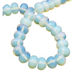 Stoc epuizat. Primeste notificare pe email cand produsul revine in stoc Margele șnur din piatră semiprețioasă PIATRA DE LUNA (OPAL) abacus 12x8 mm ~ 42 bucăți