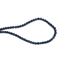 String of Semi-Precious Stone Beads Natural LAPIS LAZULI, Colored, Ball: 5 mm ~ 82 pieces