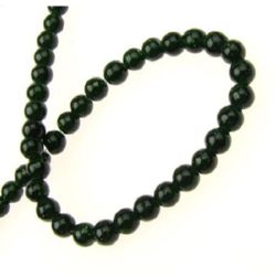Gemstone Beads Strand, Synthetic Goldstone, Dyed, Green, Round, 4mm, 96 pcs