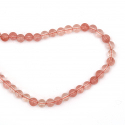Cherry Quartz 6 mm String Beads Semi Precious Stone ~64 pieces