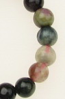 Natural Tourmaline beads strand in rainbow colors, round smooth semi-precious stone 6 mm ~62 pieces