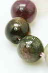 String of Semi-Precious Stone Beads TOURMALINE / Ball: 10 mm ~ 39 pieces