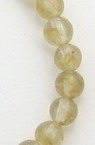 Strand of Semi-Precious Stone Beads, Yellow Tourmalinated Quartz, 4 mm, ~92 Pieces