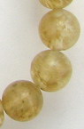 Strand of Semi-Precious Stone Beads, Yellow Tourmalinated Quartz, 8 mm, ~45 Pieces