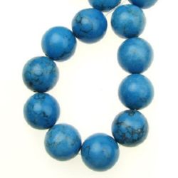 Gemstone Beads Strand, Synthetic Turquoise, Round, 16mm, ~29 pcs