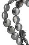 Not Available Online. You can also buy at EM ART stores and at +359 884 000 893 Gemstone Beads Strand, Non-magnetic Synthetic Hematite, Flat Round, 10x4.4mm, 42 pcs