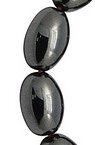 Not Available Online. You can also buy at EM ART stores and at +359 884 000 893 Gemstone Beads Strand, Non-magnetic Synthetic Hematite, Oval, 12x6mm, 29 pcs