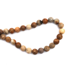 String of Semi-Precious Stone Beads Chrysanthemum JASPER /   Ball: 10 mm ~ 36 pieces
