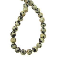 String of Semi-Precious Stone Beads Dalmatian JASPER / Ball: 4 mm ~ 87 pieces