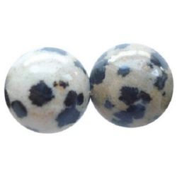 Natural Dalmatian Jasper Round Beads Strand14 mm ~28 pieces