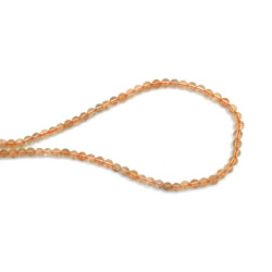 String of Semi-Precious Stone Beads Natural CITRINE Grade A, Ball: 4 mm ~ 88 pieces