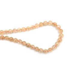 String of Semi-Precious Stone Beads CITRINE Class A / Ball: 4 mm ~ 58 pieces
