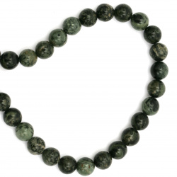 Șireturi mărgele piatră semi-prețioasă minge verde YAPIS 8 mm ~44 bucăți