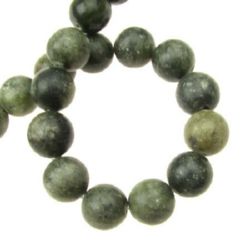 Natural Green Jasper Round Beads Strand 12mm ~33 pieces