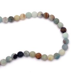 AMAZONITE Frosted Round Beads Strand 10 mm ~ 38 pieces